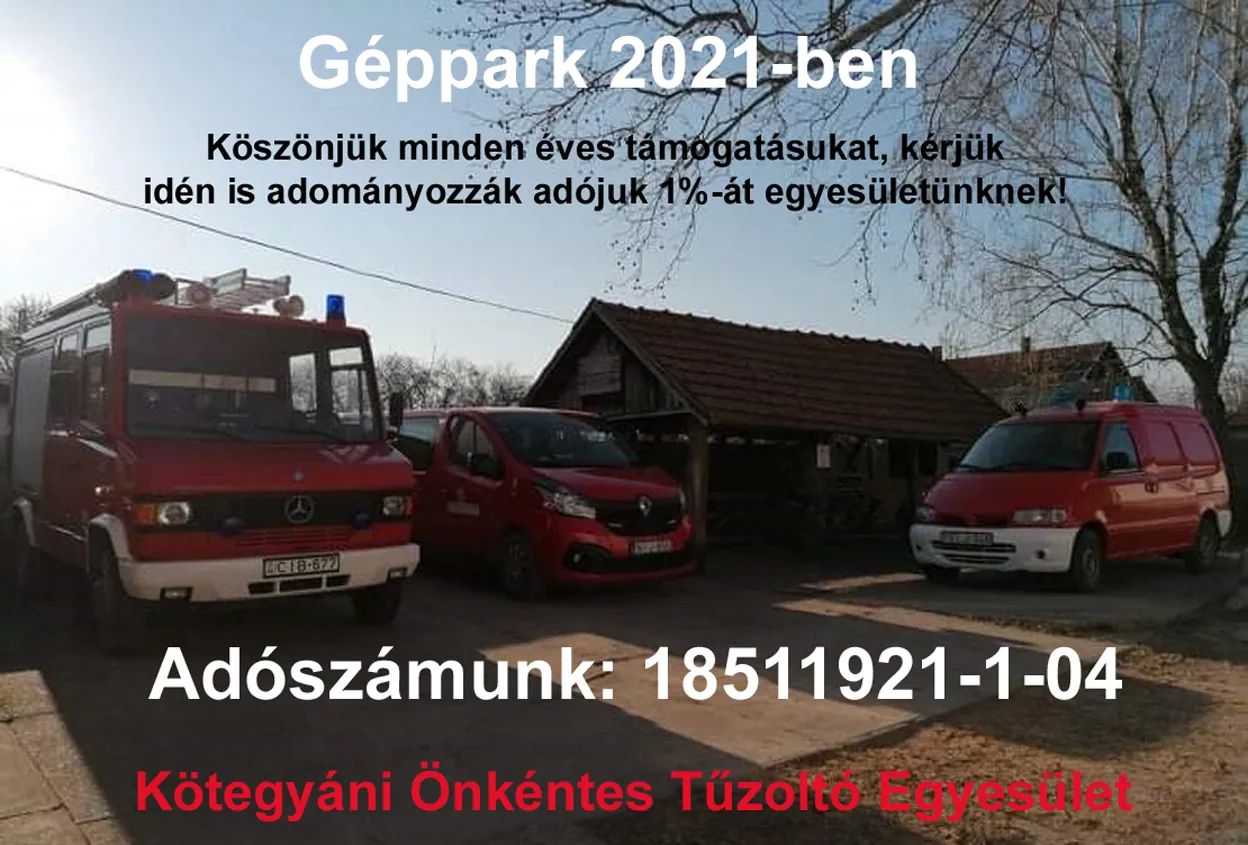 Az egyesület gépparkja a laktanya udvarán, 2021-ben: adószámunk 18511921-1-04