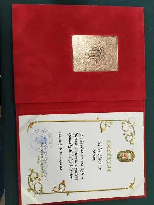 Gróf Széchenyi Ödön Emlékplakett elnökünknek, 9. kép