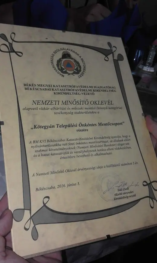 Megalakult a Kötegyáni Települési Önkéntes Mentőcsoport, 21. kép
