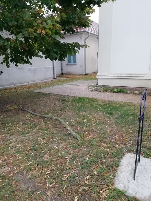 Gallyak a református templom előkertjében, 2. kép