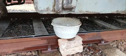 Gázolajfolyás a vasútállomáson, 1. kép