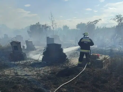 Bozótos terület égett a Temető utcában, 8. kép